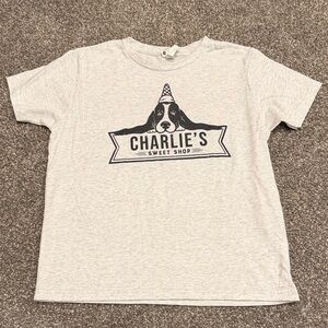 Pioneer Woman - Charlie’s Sweet Shop Light Gray Kids T-Shirt